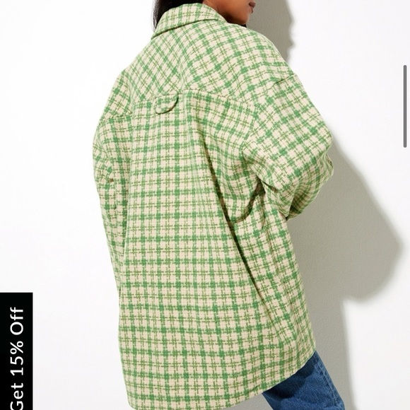 Marcella Shirt in Green and Cream Check - Picture 2 of 3